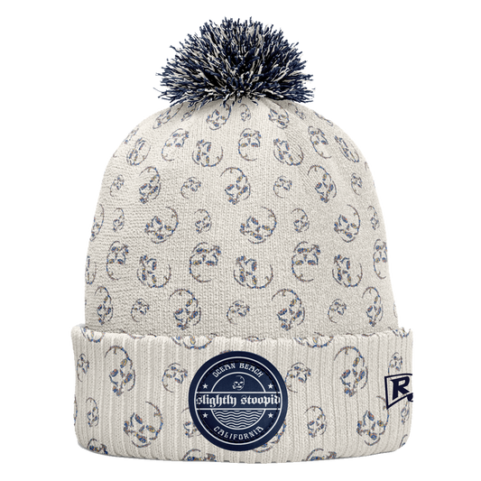 Stoopid Wax Skull Pom Beanie