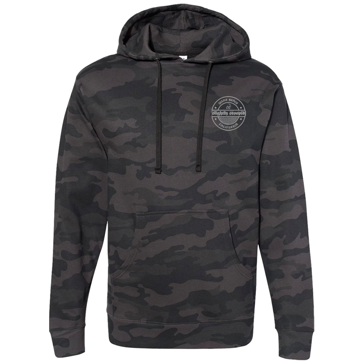 Stoopid Wax Pullover Hoodie (Black Camo)