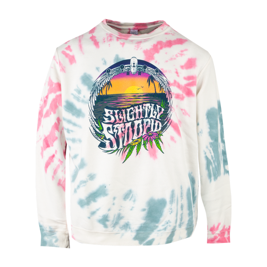 Up On A Plane Ladies Tie Dye Crewneck