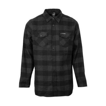 Slightly Stoopid Flannel Shirt (Charcoal Heather/Black)