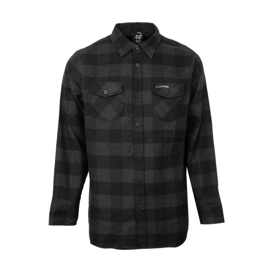 Slightly Stoopid Flannel Shirt (Charcoal Heather/Black)