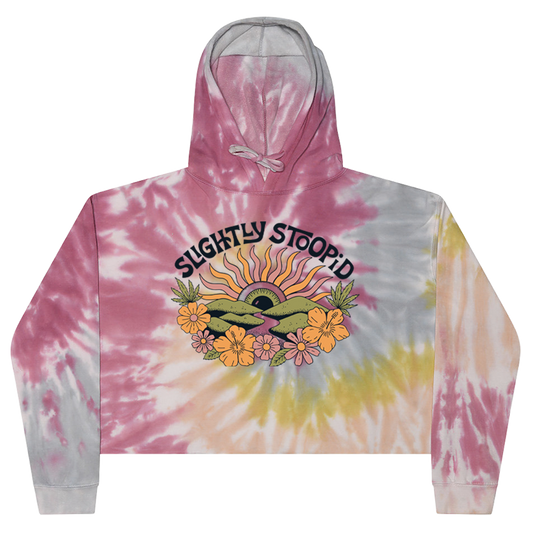 Summer Eye Tie Dye Crop Hoodie