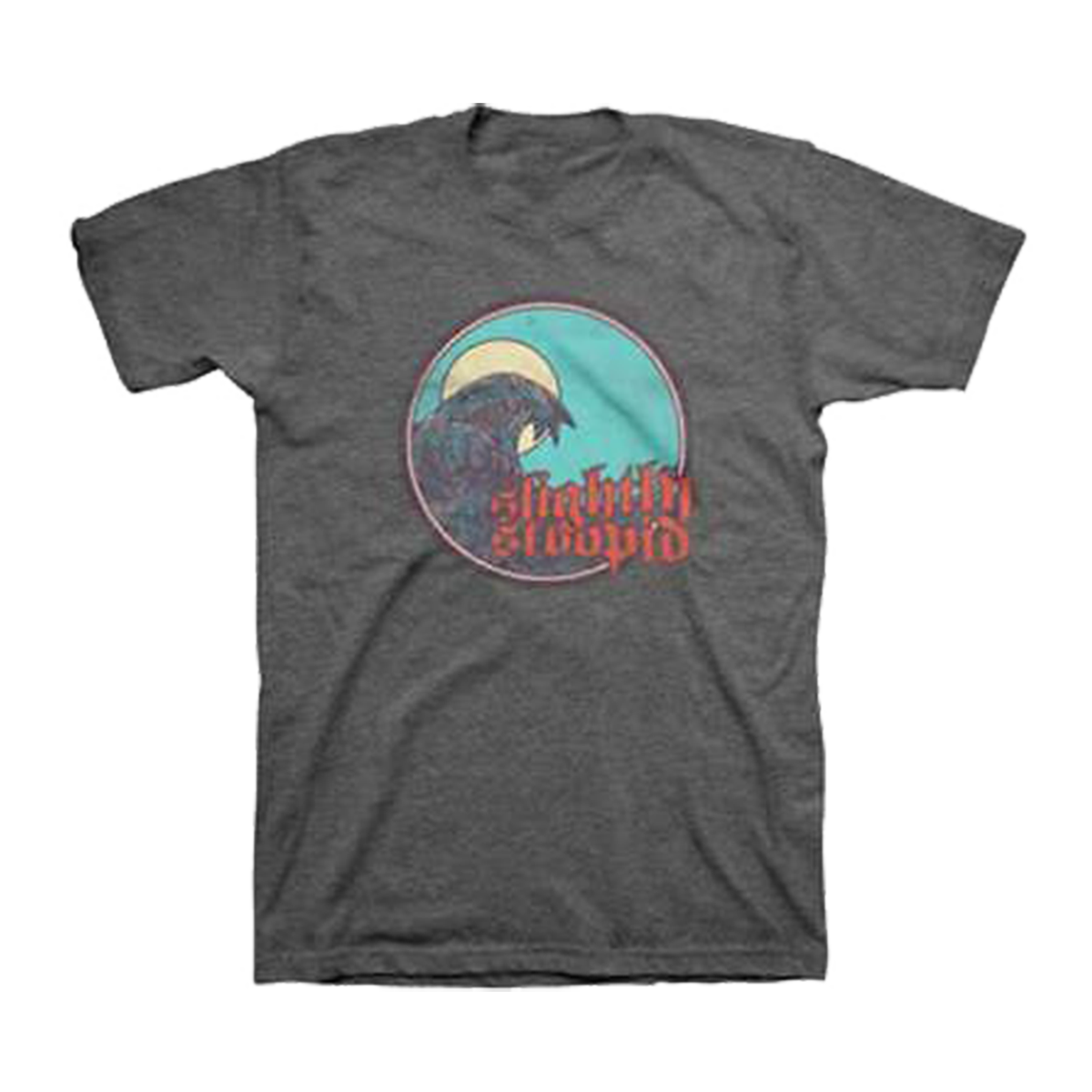 Wave Crest Unisex Heather Charcoal Tee Small