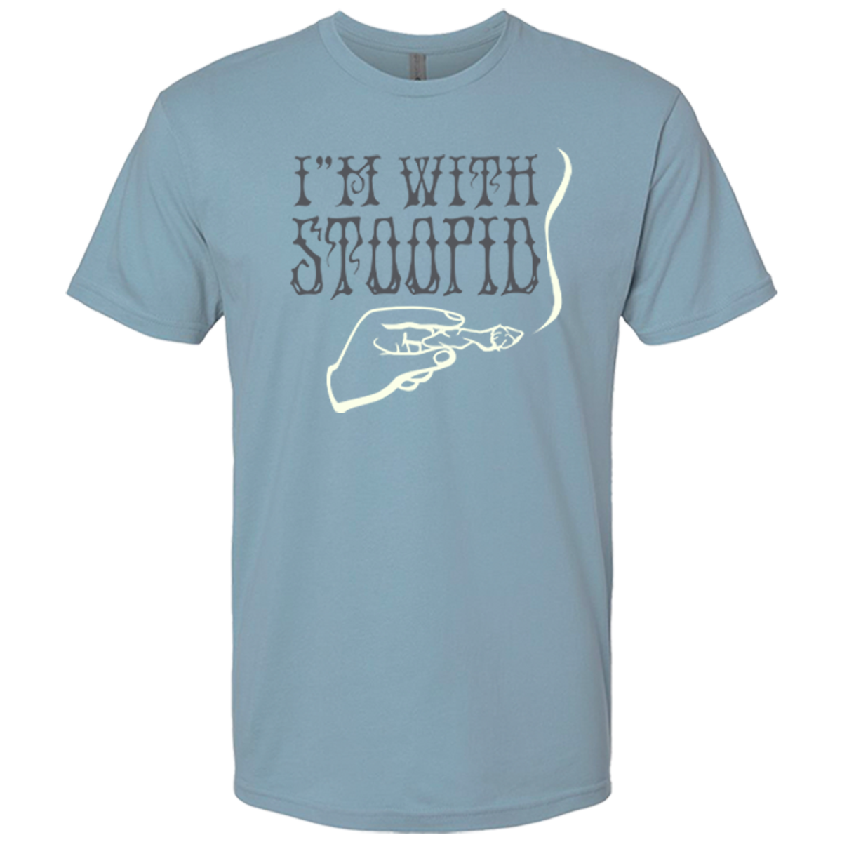 I'm With Stoopid Tee (Stonewash Denim)
