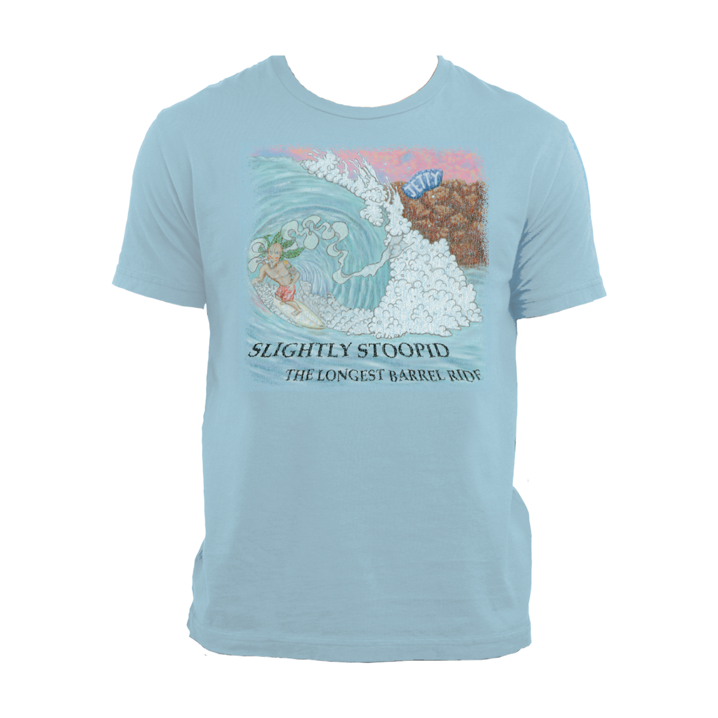 The Longest Barrel Ride Golden Goods Tee (Stonewash Blue)