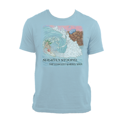 The Longest Barrel Ride Golden Goods Tee (Stonewash Blue)