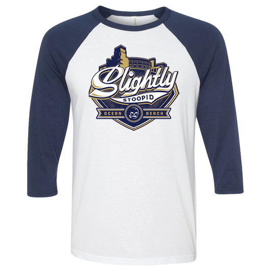 San Diego 2022 Baseball Raglan (White/Navy)
