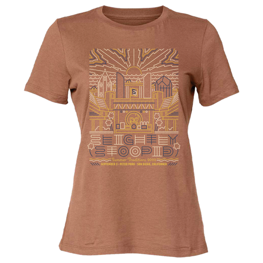 San Diego 2022 Outline Ladies Tee (Chestnut)