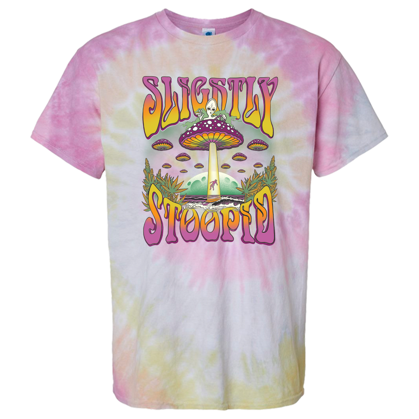 Mushroom UFO Desert Rose Tie Dye Tee