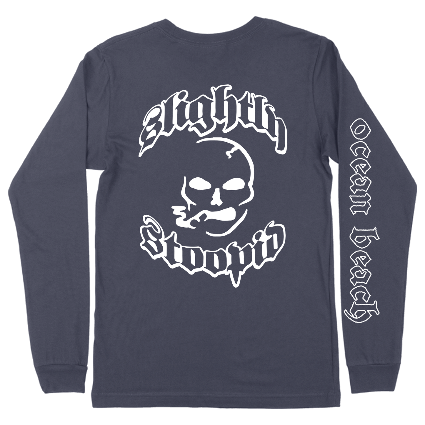 Smoking Skull Long Sleeve (Navy)