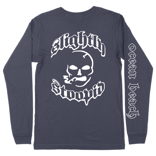 Smoking Skull Long Sleeve (Navy)