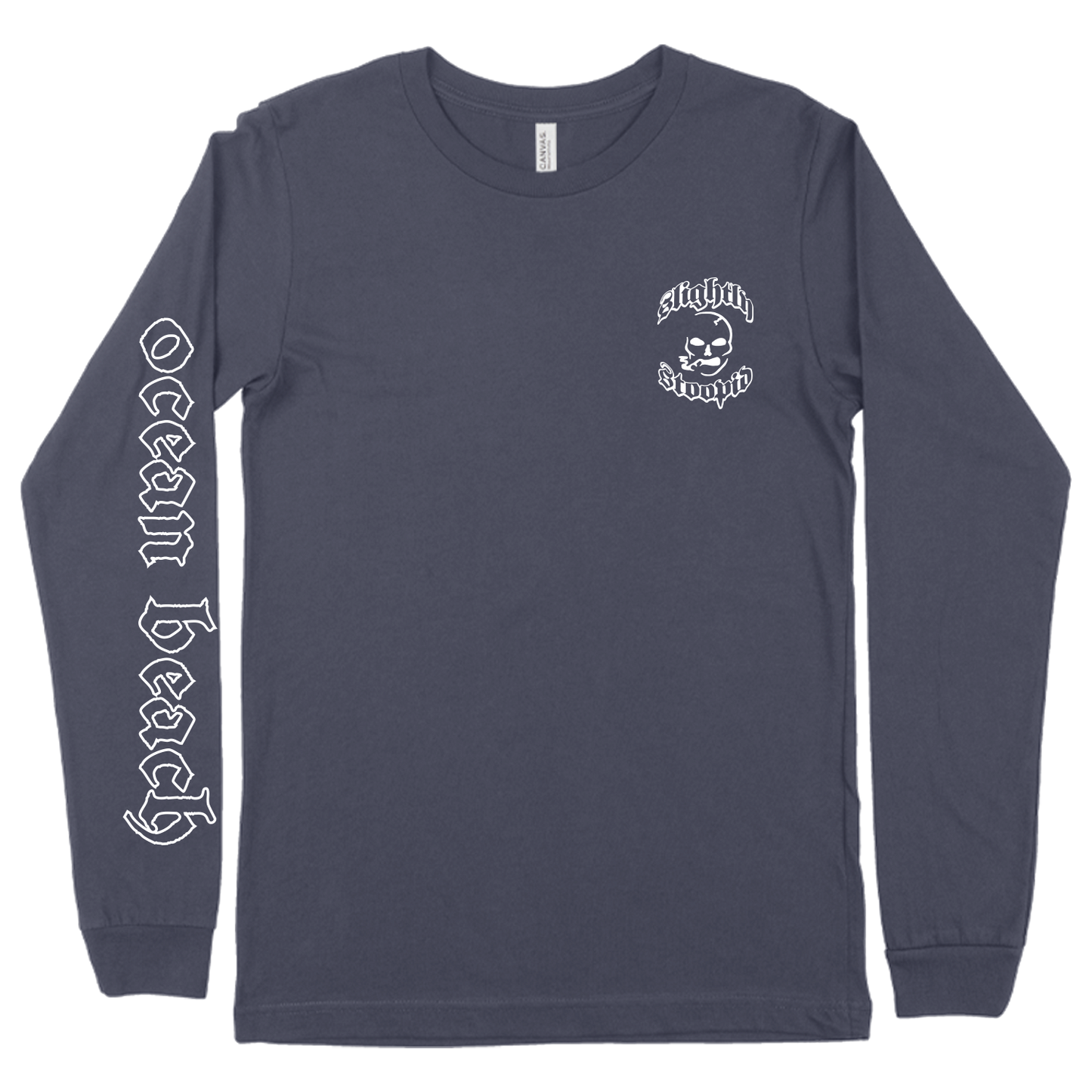 Smoking Skull Long Sleeve (Navy)