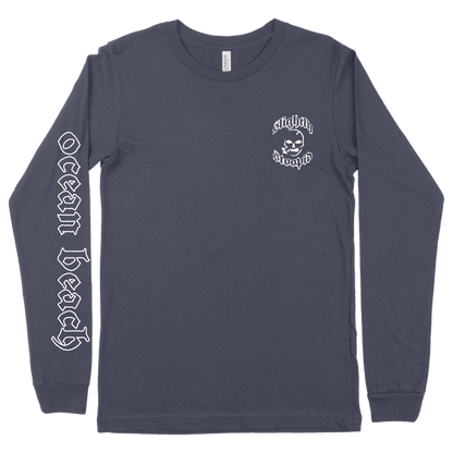 Smoking Skull Long Sleeve (Navy)