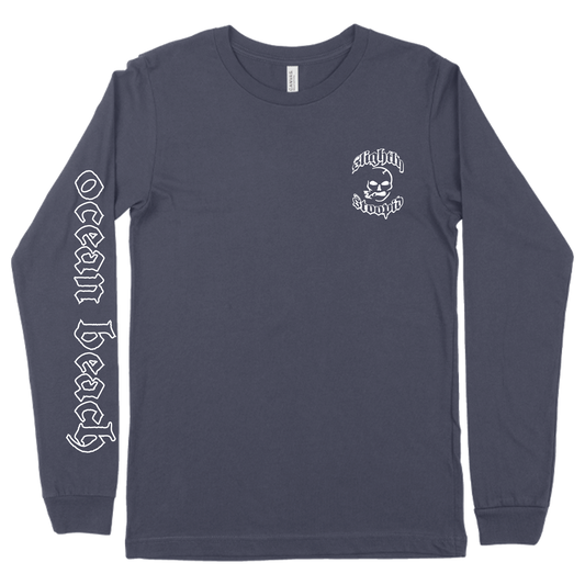 Smoking Skull Long Sleeve (Navy)